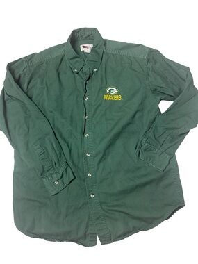 Vintage Pro Elite Green Bay Packers button down shirt
